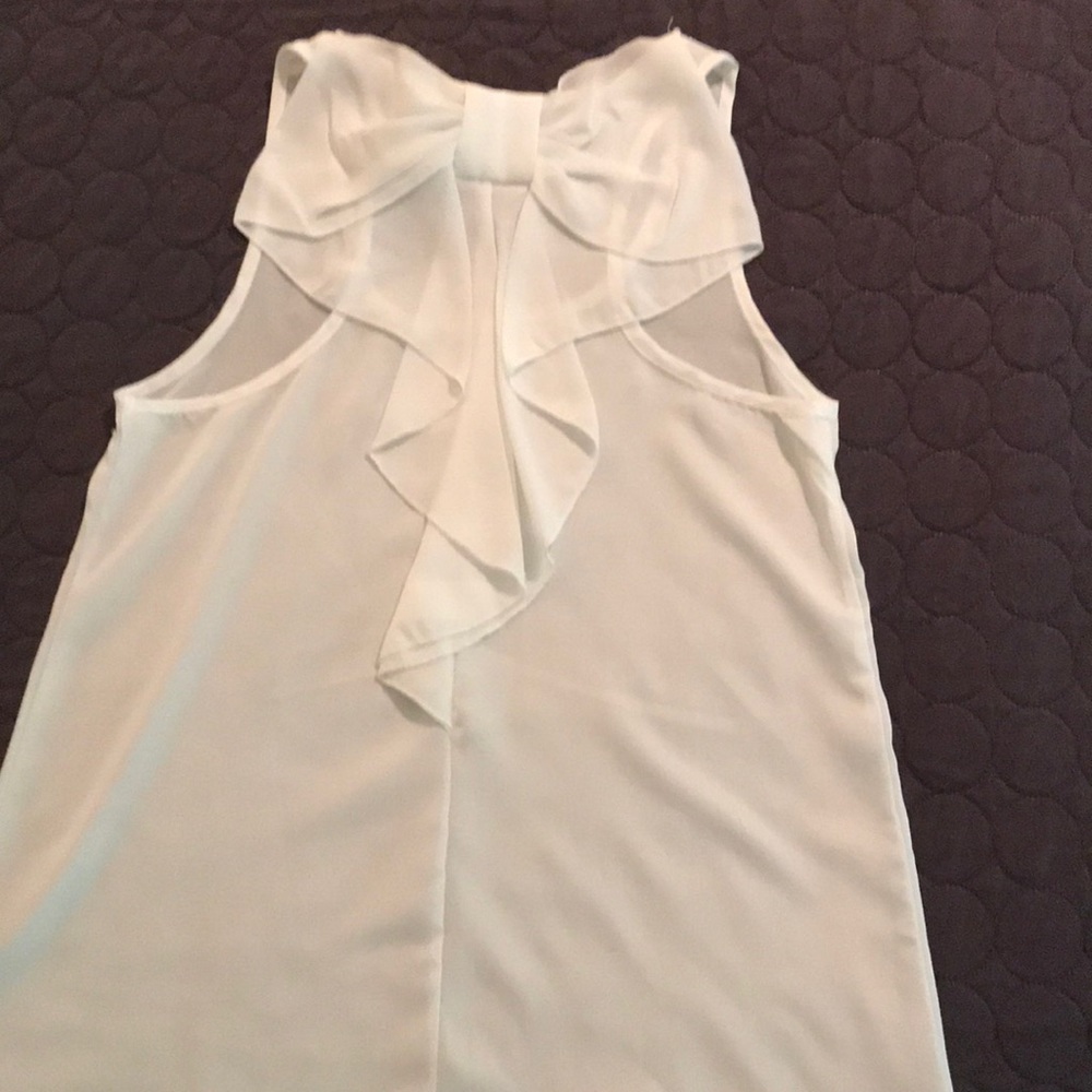 White top with bow back